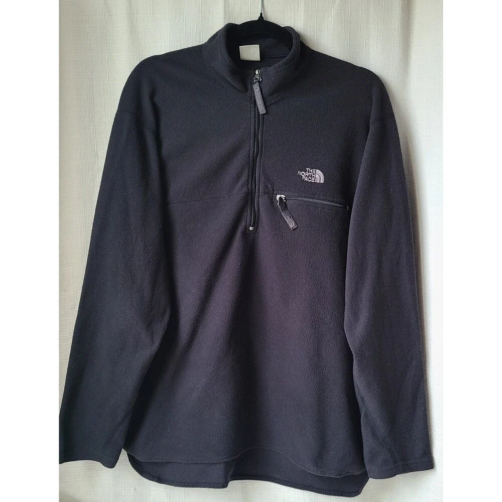 The North Face Expedition Shirt Men s Large Black Fleece Quarter Zip Pullover Ja